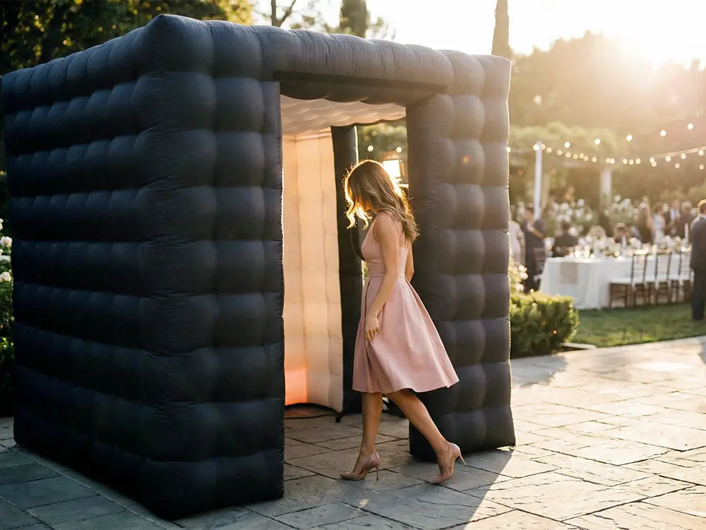 Fun Party Photo Booth activation at a wedding